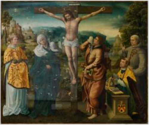 La Crucifixion-Simon Marmion (EC 1654) Musée National de la Renaissance - (Droit C2RMF Thomas Clot)